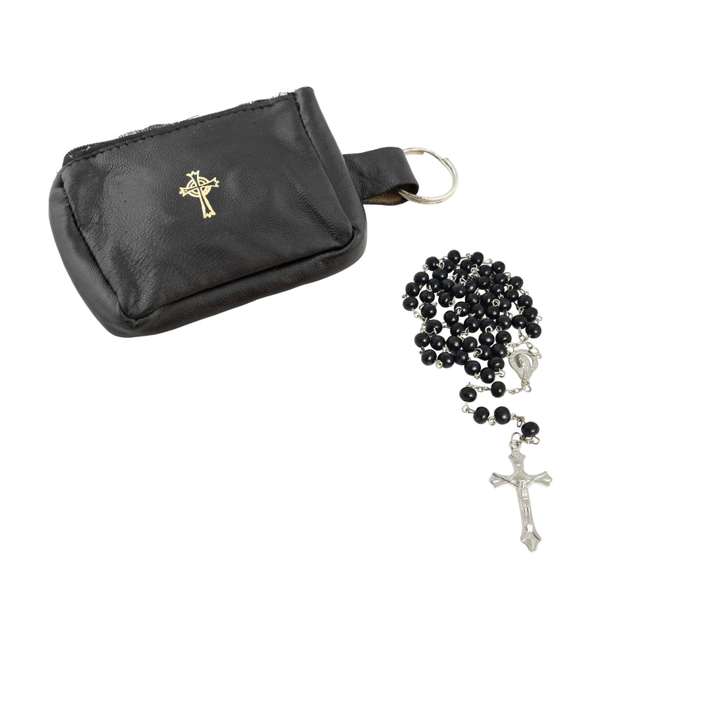 KEY RING ROSARY/COIN CASE