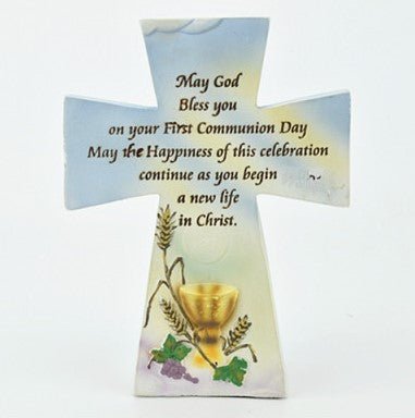 First Holy Communion Cross (poly) - JMJ Catholic Products#variant