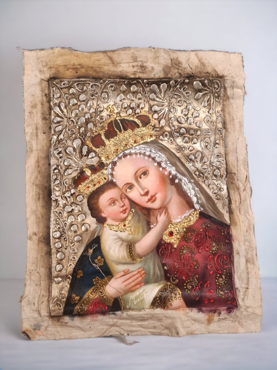 Hand Painted artwork Queen Mother- unframed (30cm x 40cm) - JMJ Catholic Products#variant