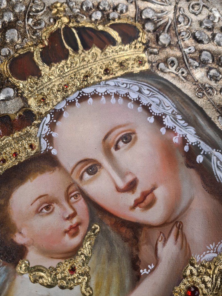 Hand Painted artwork Queen Mother- unframed (30cm x 40cm) - JMJ Catholic Products#variant