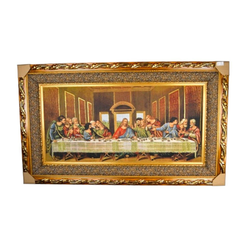 Last Supper - Gold Frame Tapestry (123cmx73CM) - JMJ Catholic Products#variant