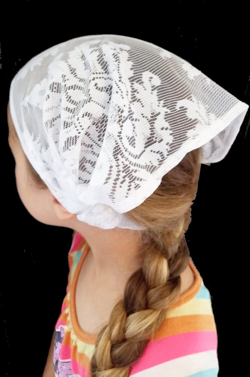 Little girls/child elastic Veils (free delivery) - JMJ Catholic Products#variant