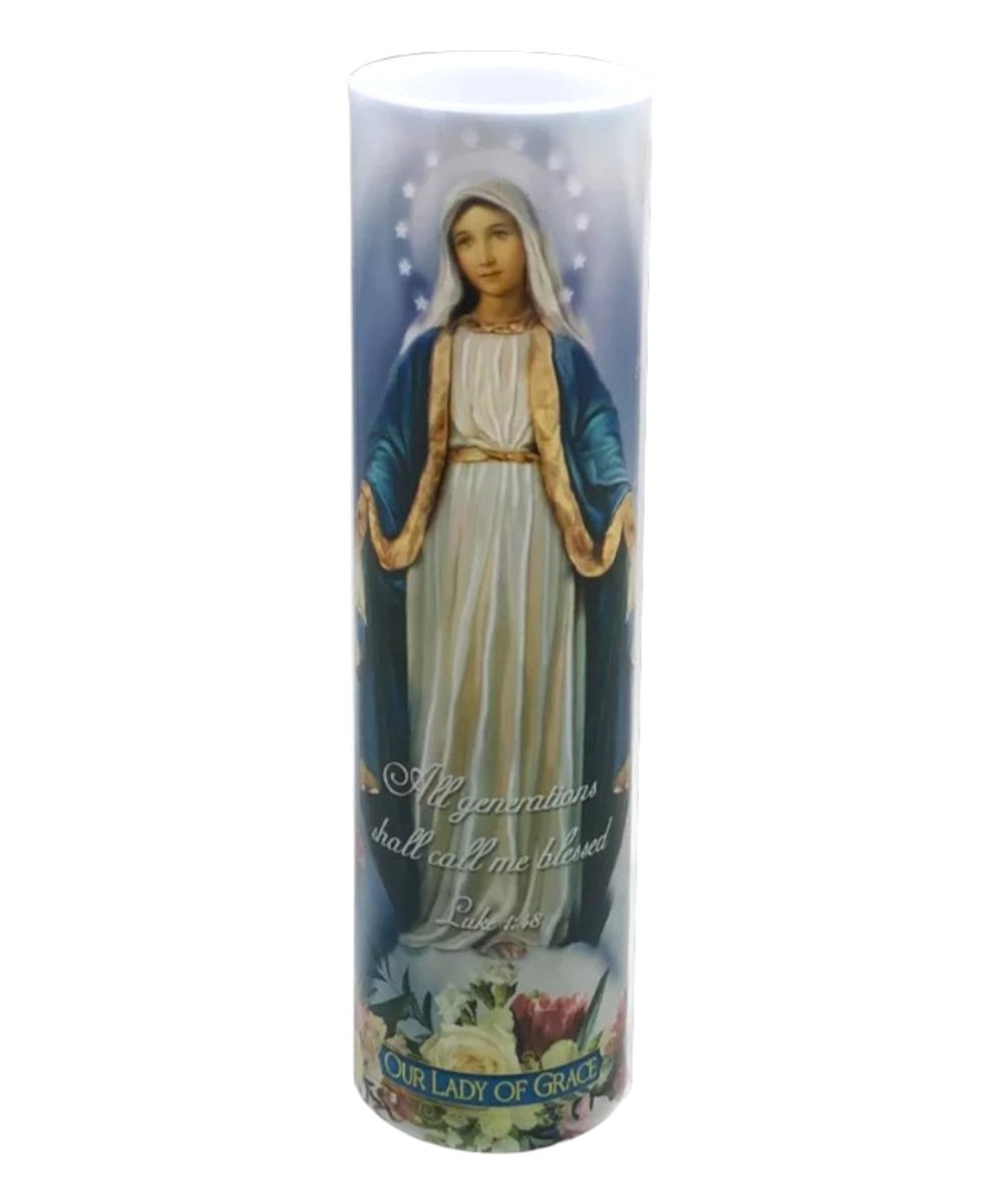 Our Lady of Grace -LED Candle 20cm - JMJ Catholic Products#variant