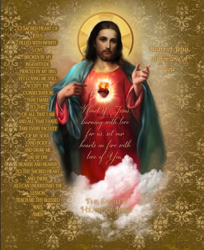 Sacred Heart of Jesus LED Prayer Candle 20cm - JMJ Catholic Products#variant