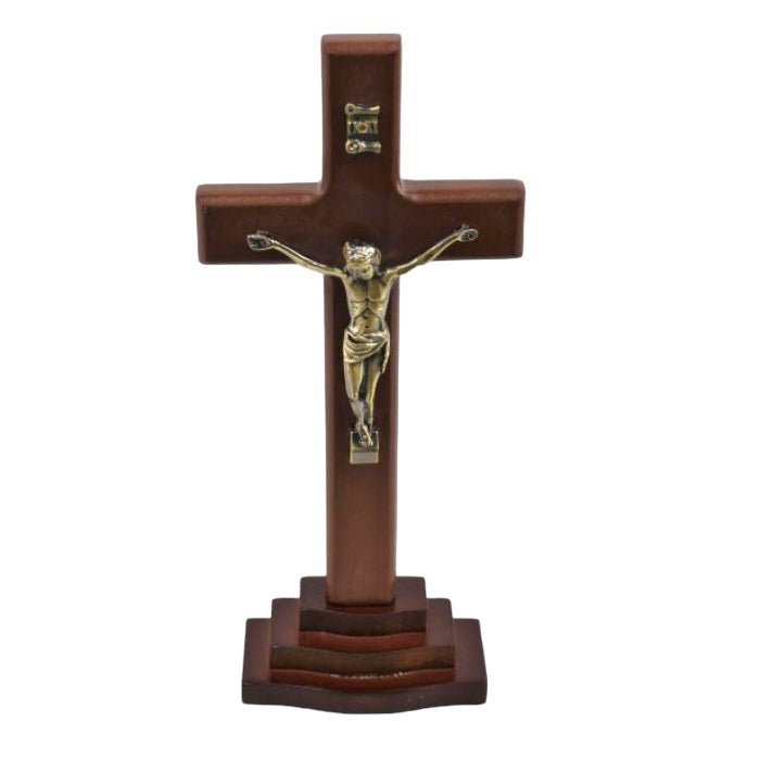 Table Crucifix - Gold (23cm h) - JMJ Catholic Products#variant