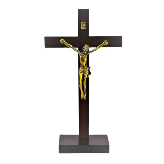 Table Crucifix - Gold (33cm h) - JMJ Catholic Products#variant