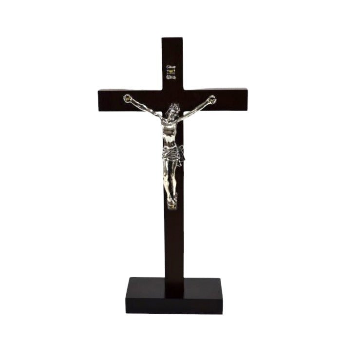 Table Crucifix - Silver (33cm h) - JMJ Catholic Products#variant