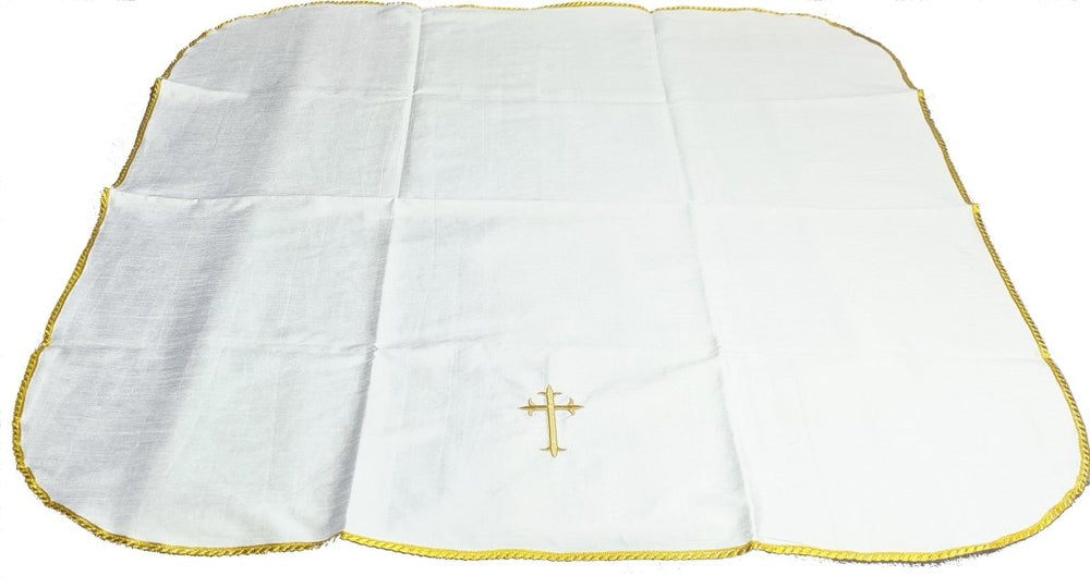 Urn Cover- Embroidered Latin Cross with piping -URN-C108 - JMJ Catholic Products#variant