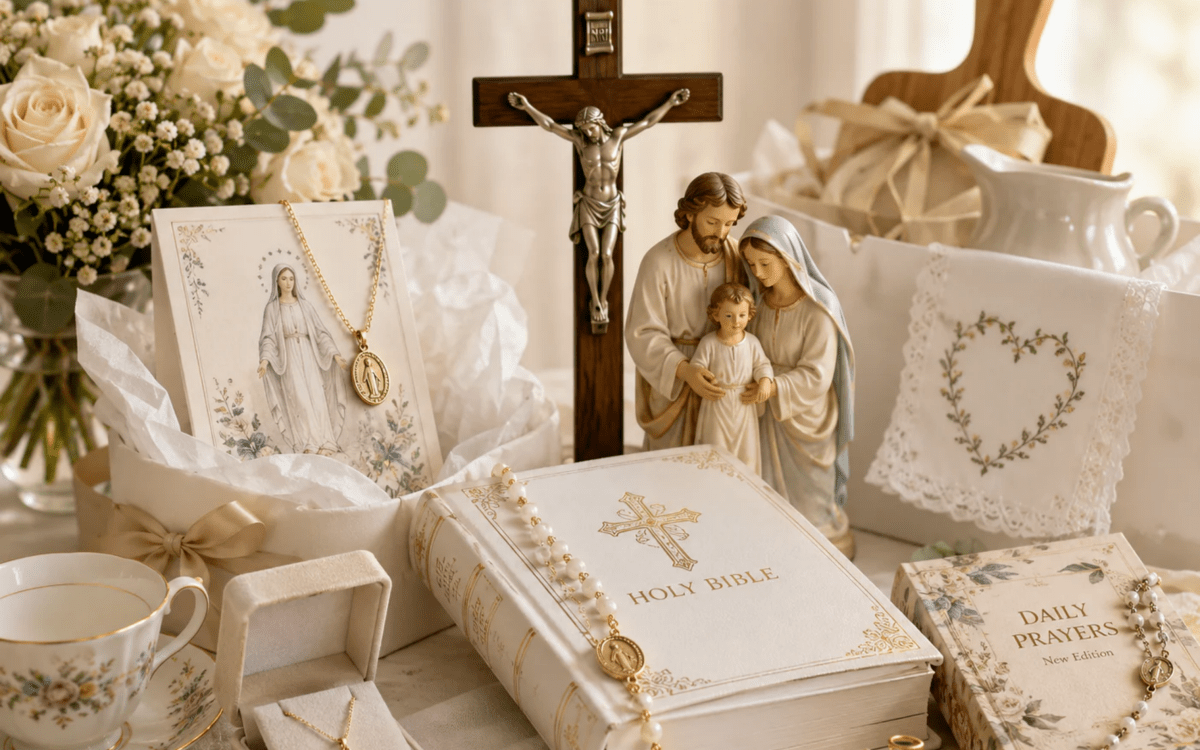 Catholic Bridal Shower & Kitchen Tea Gift Guide - JMJ Catholic Products