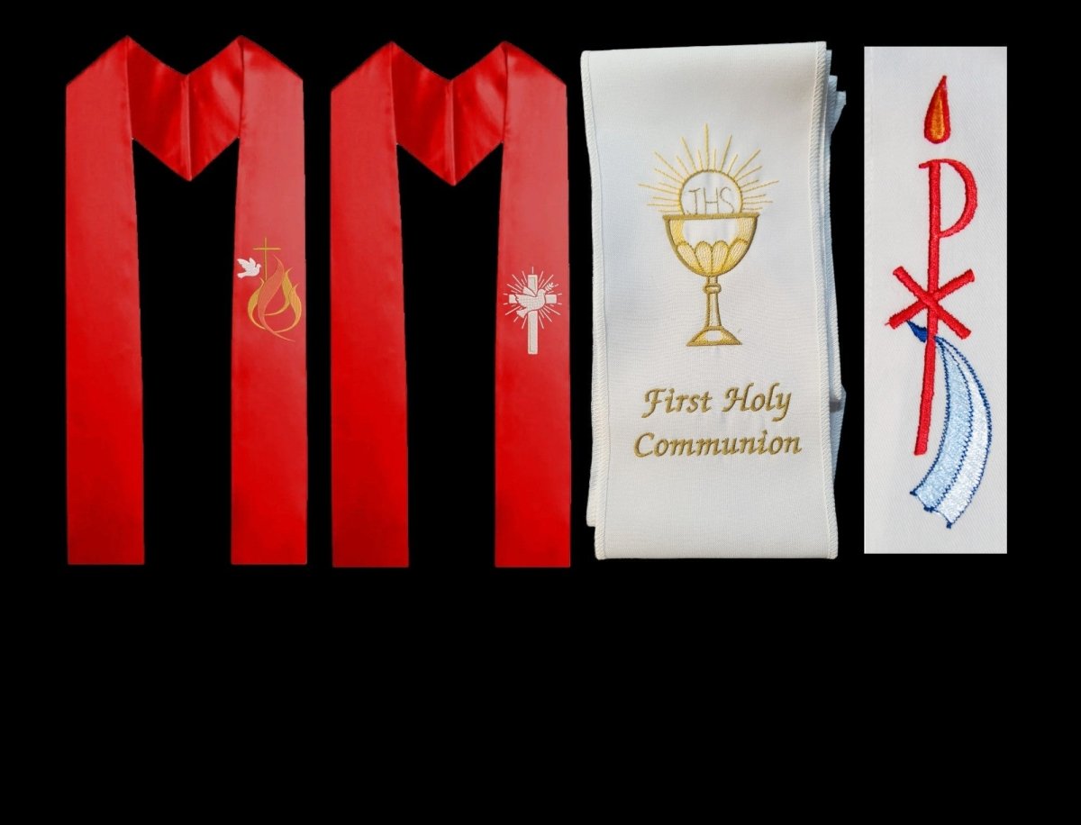 Personalised First R Communion Stole Communion & Confirmation Stoles – JMJ Catholic Products