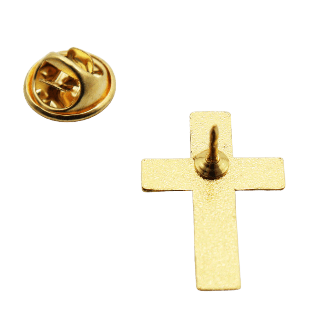 14K Gold Plated Crucifix Brooch Lapel Pin - JMJ Catholic Productsvariant