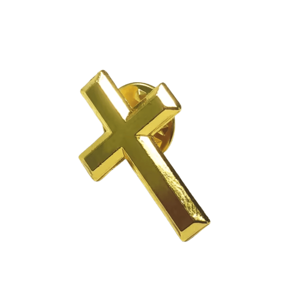 14K Gold Plated Crucifix Brooch Lapel Pin - JMJ Catholic Productsvariant