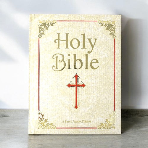 New Catholic Bible Family Ed White Padded 619/97 GIFT BOXED