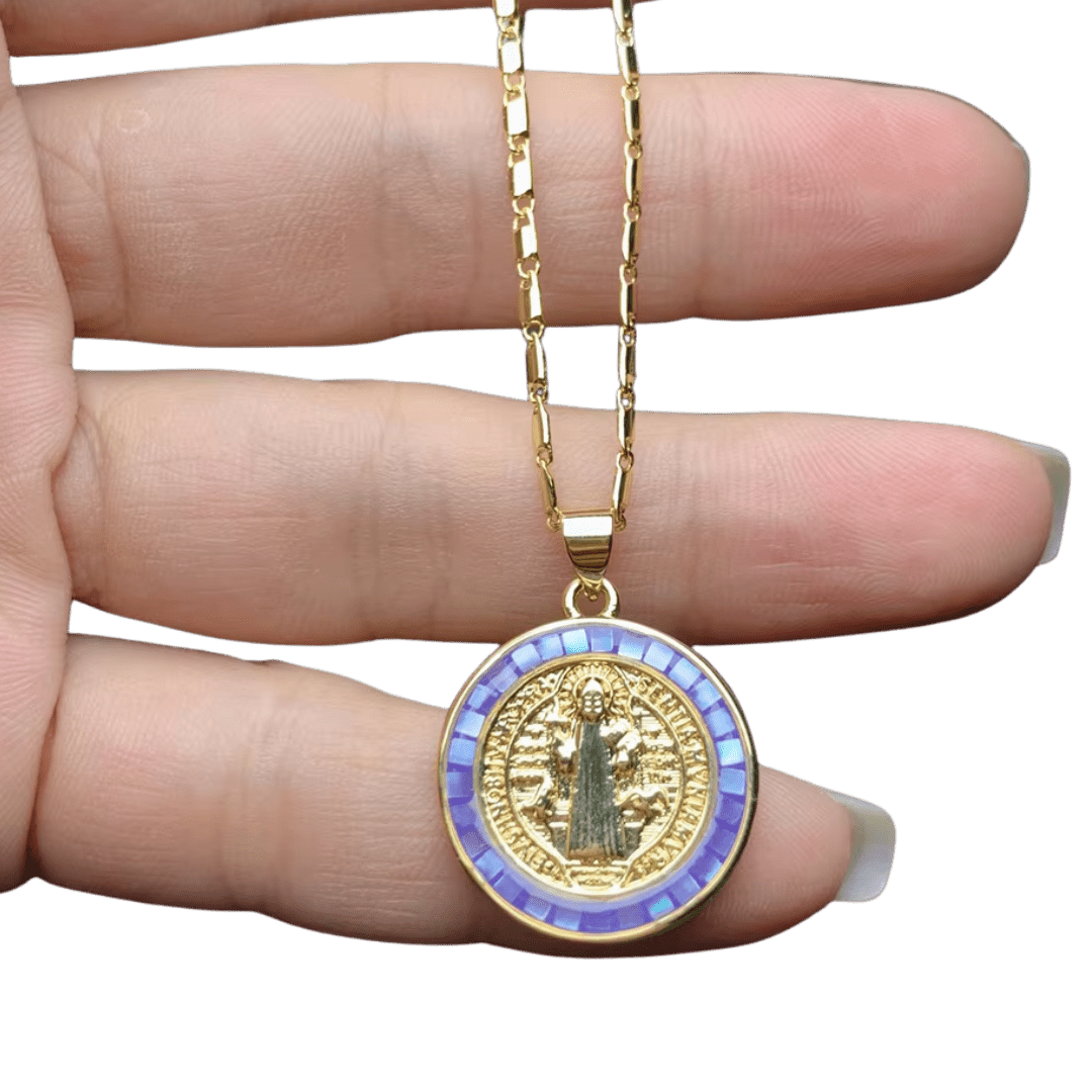 18K Gold-Plated Jesus Medal Necklace (5 Colours Available)