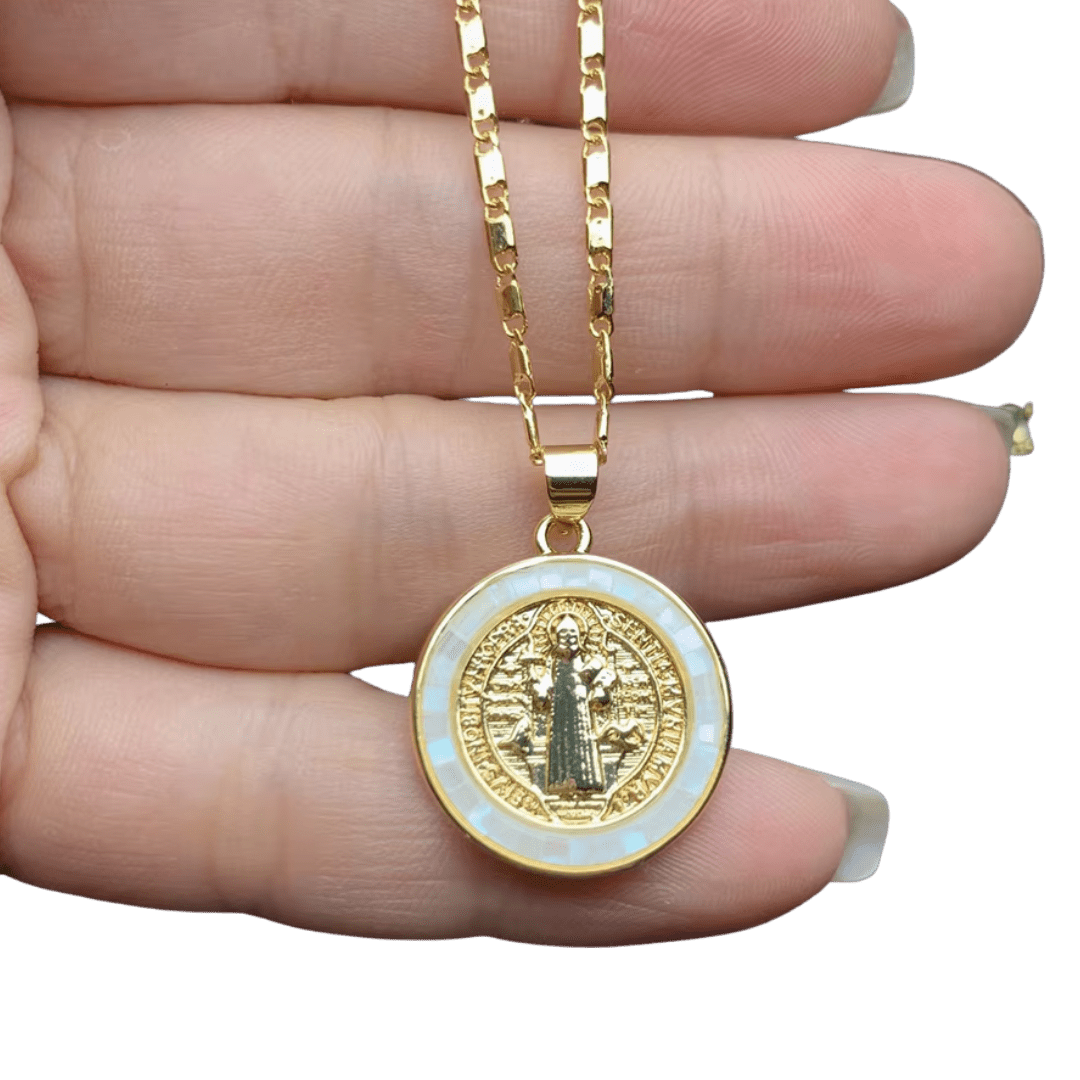 18K Gold-Plated Jesus Medal Necklace (5 Colours Available) - JMJ Catholic Productsvariant