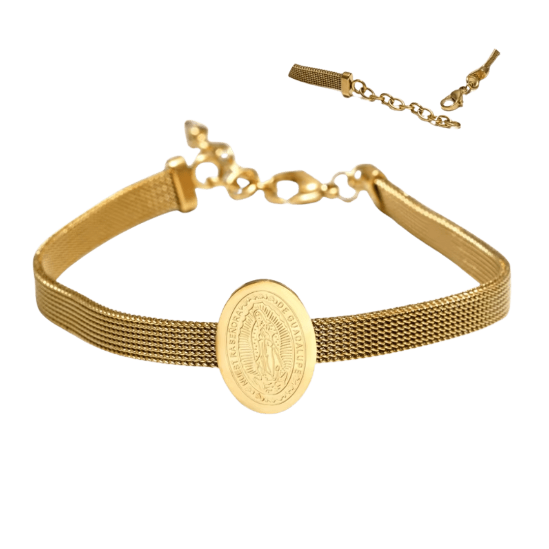 18K Gold Plated Our Lady of Guadalupe Bracelet – Symbol of Hope & Love - JMJ Catholic Productsvariant
