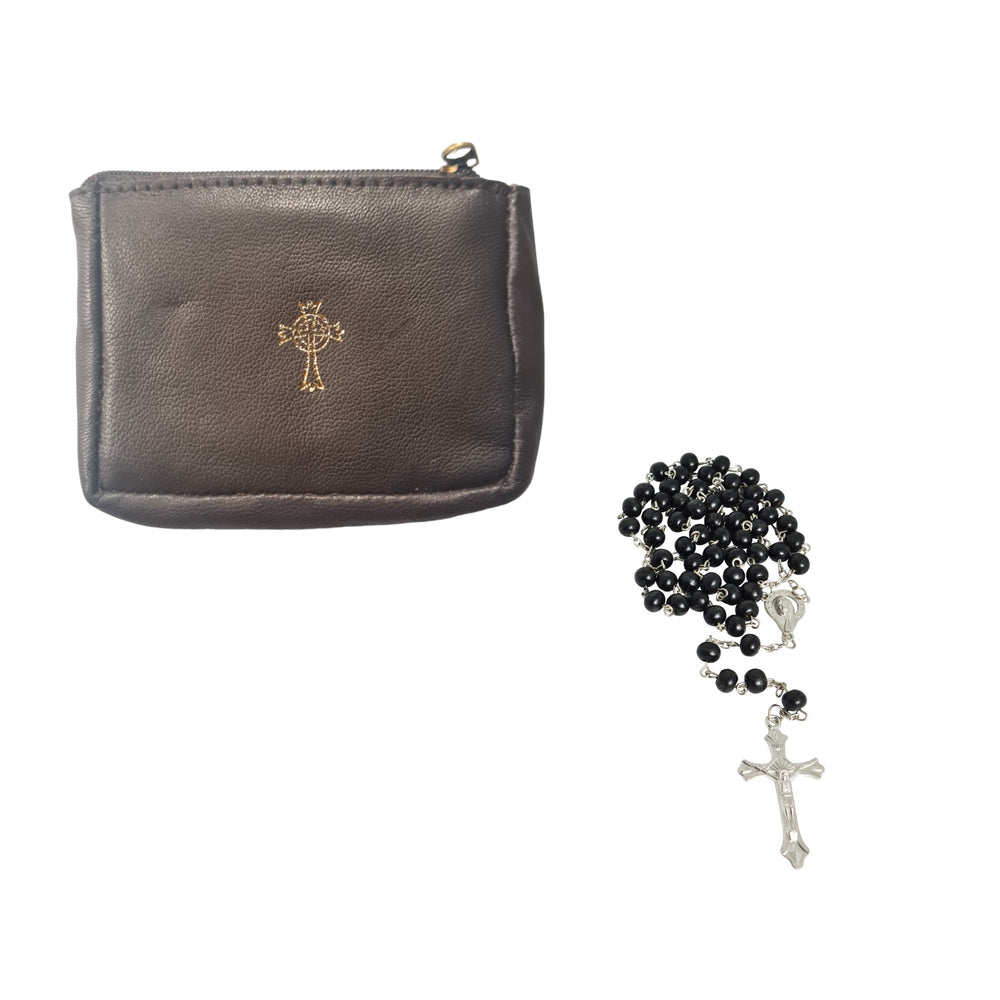 KEY RING ROSARY/COIN CASE