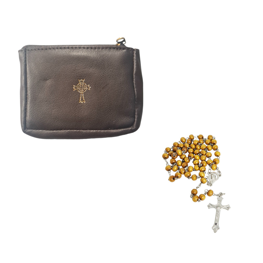 KEY RING ROSARY/COIN CASE