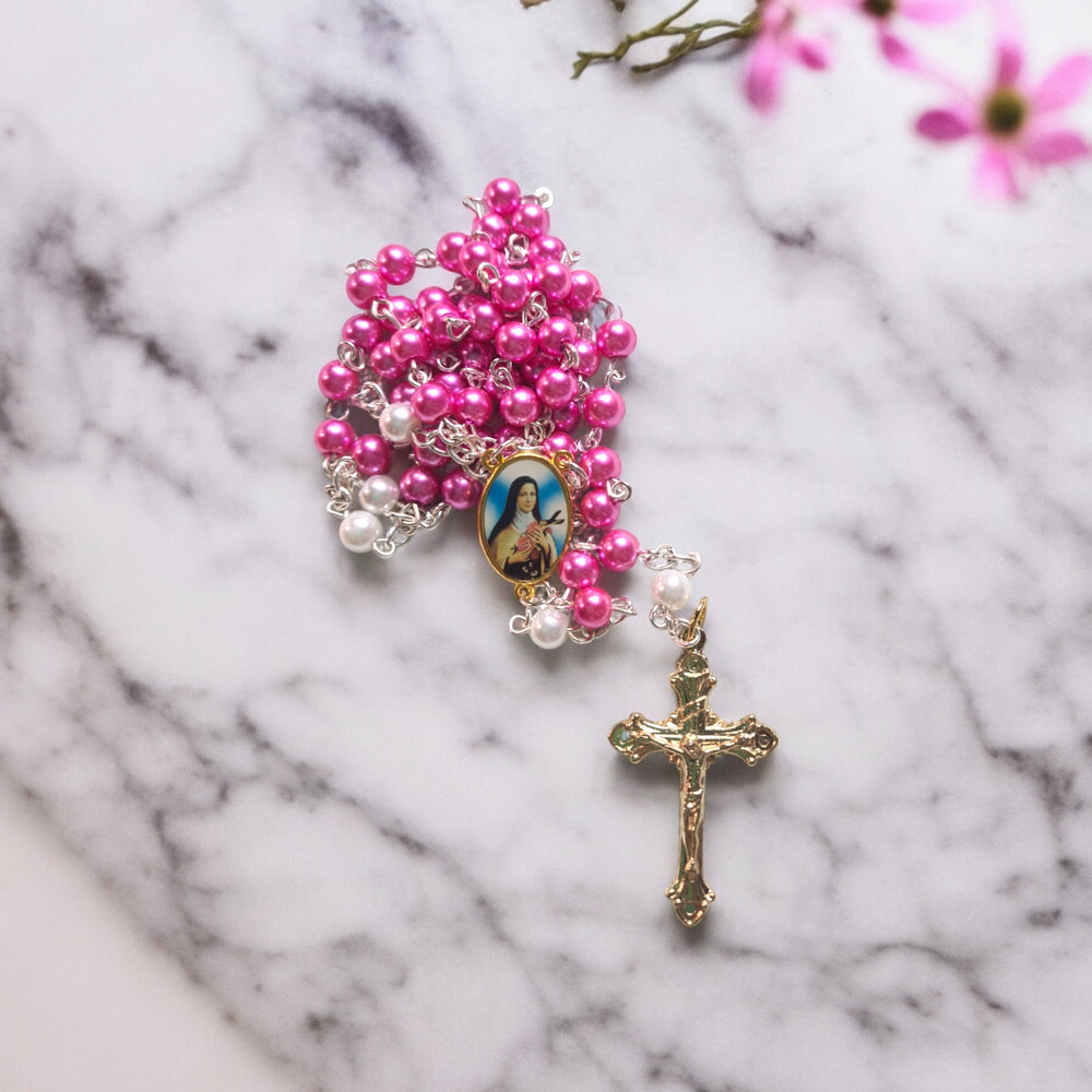 " St Therese of Lisieux "  Rosary (Free Shipping)