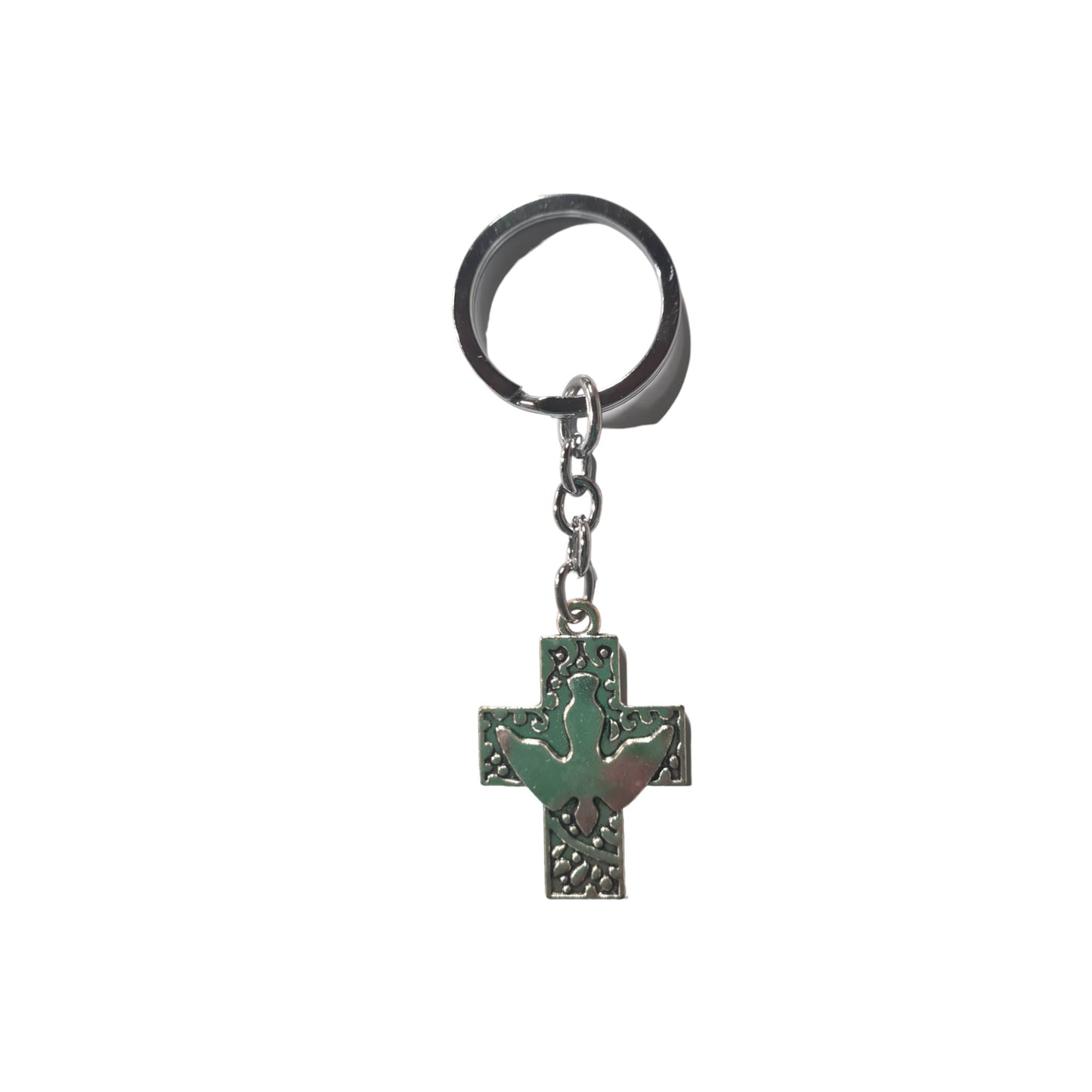Dove cross key ring