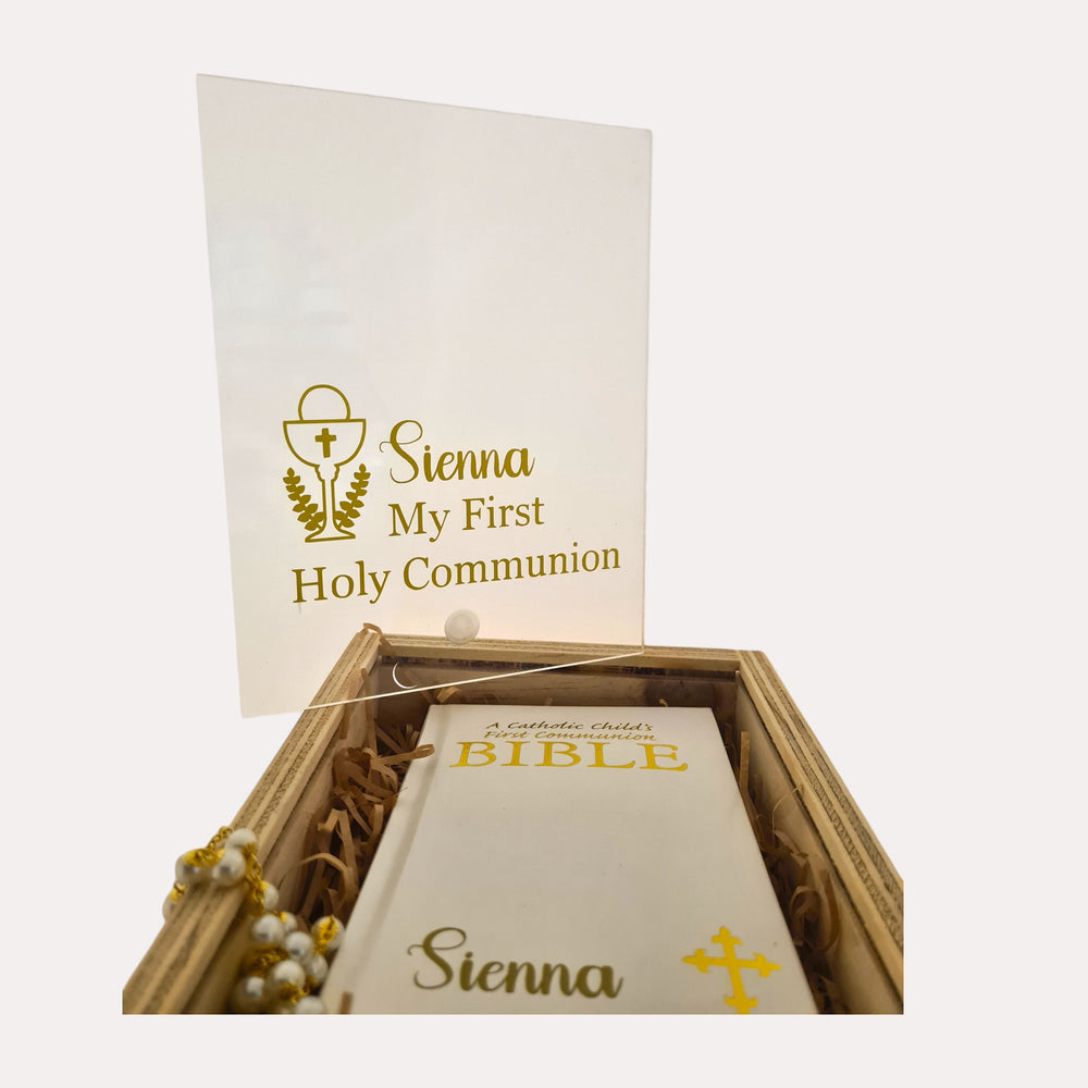 Customised Wooden box - Holy Communion