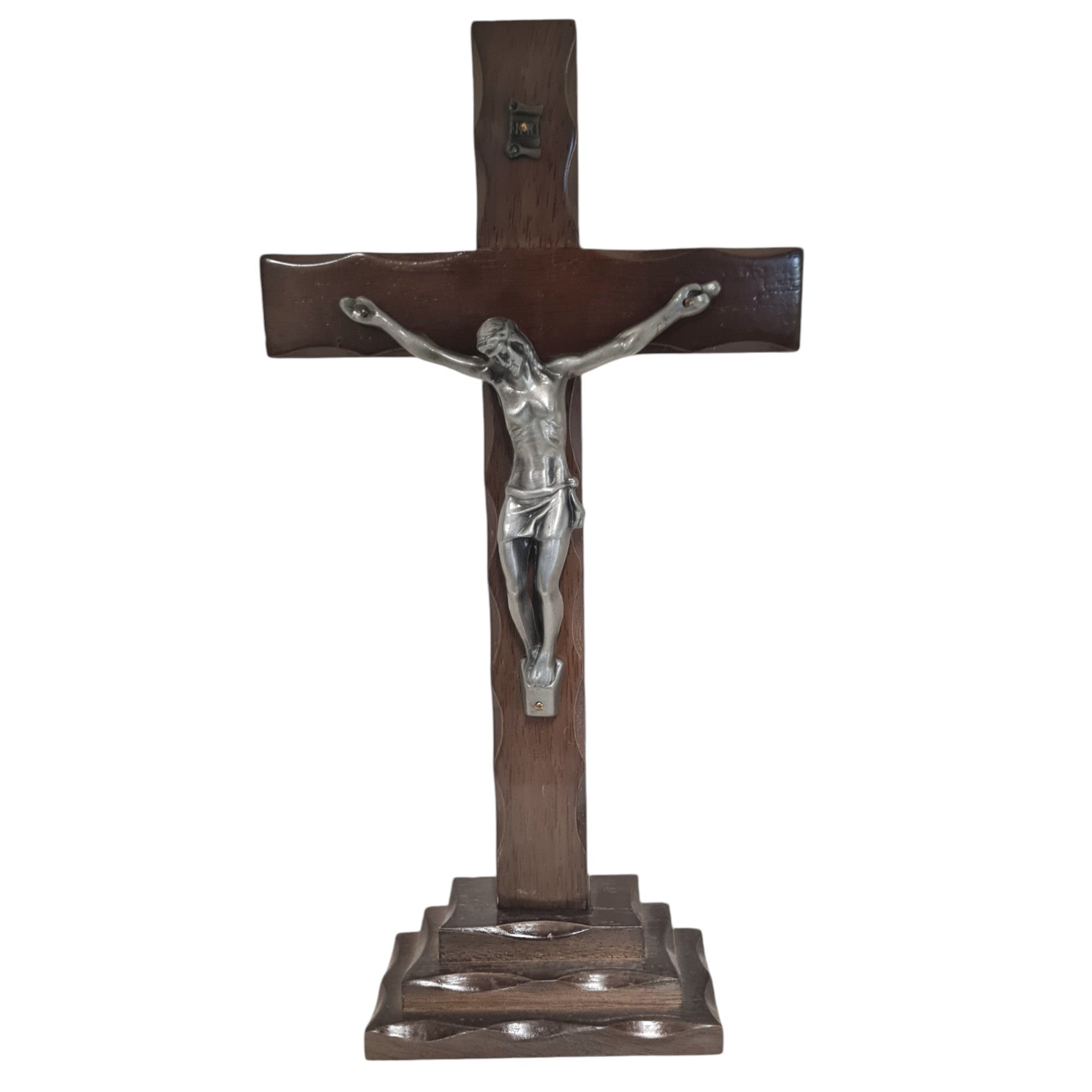 Wood Crucifix 18x34cm on Stand