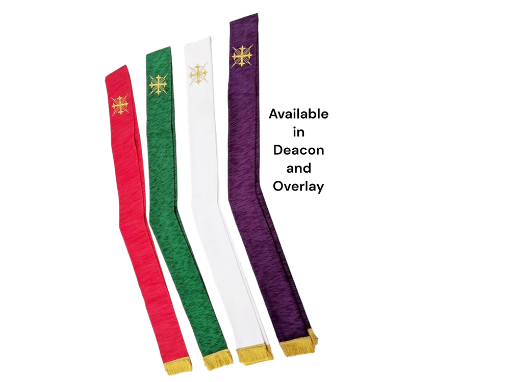 Art Silk Cross and Rays Stole #17660 (available in deacon and priest style)