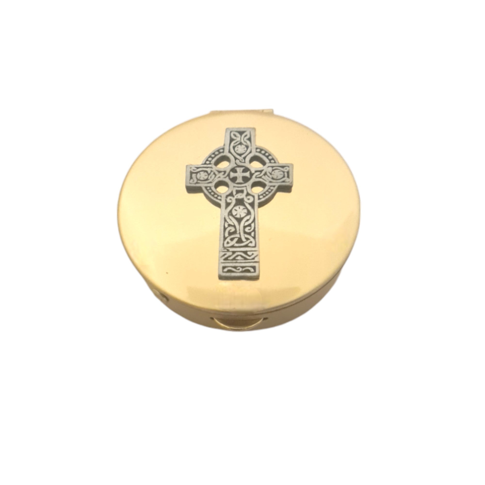 Gold Celtic Cross Pyx - 50mm