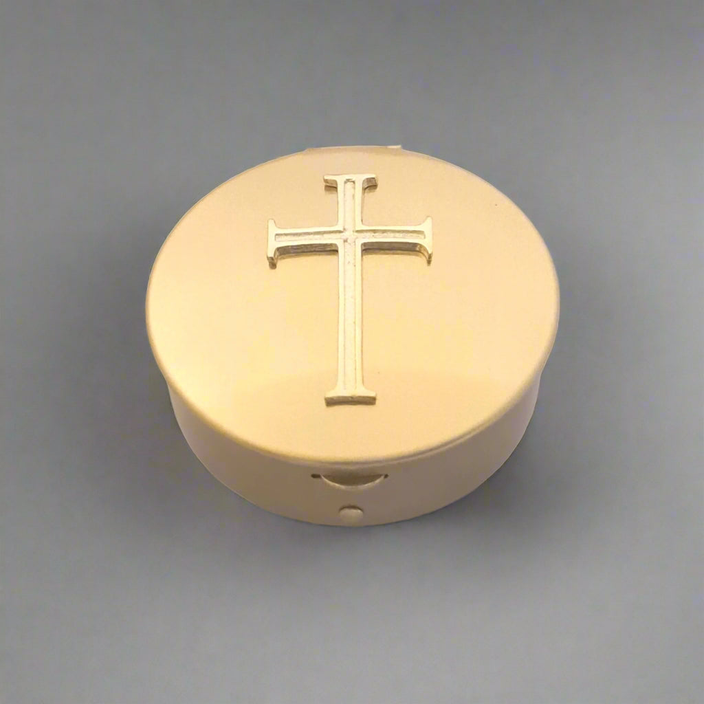 Polished Gold Latin Cross Pyx (4 sizes)