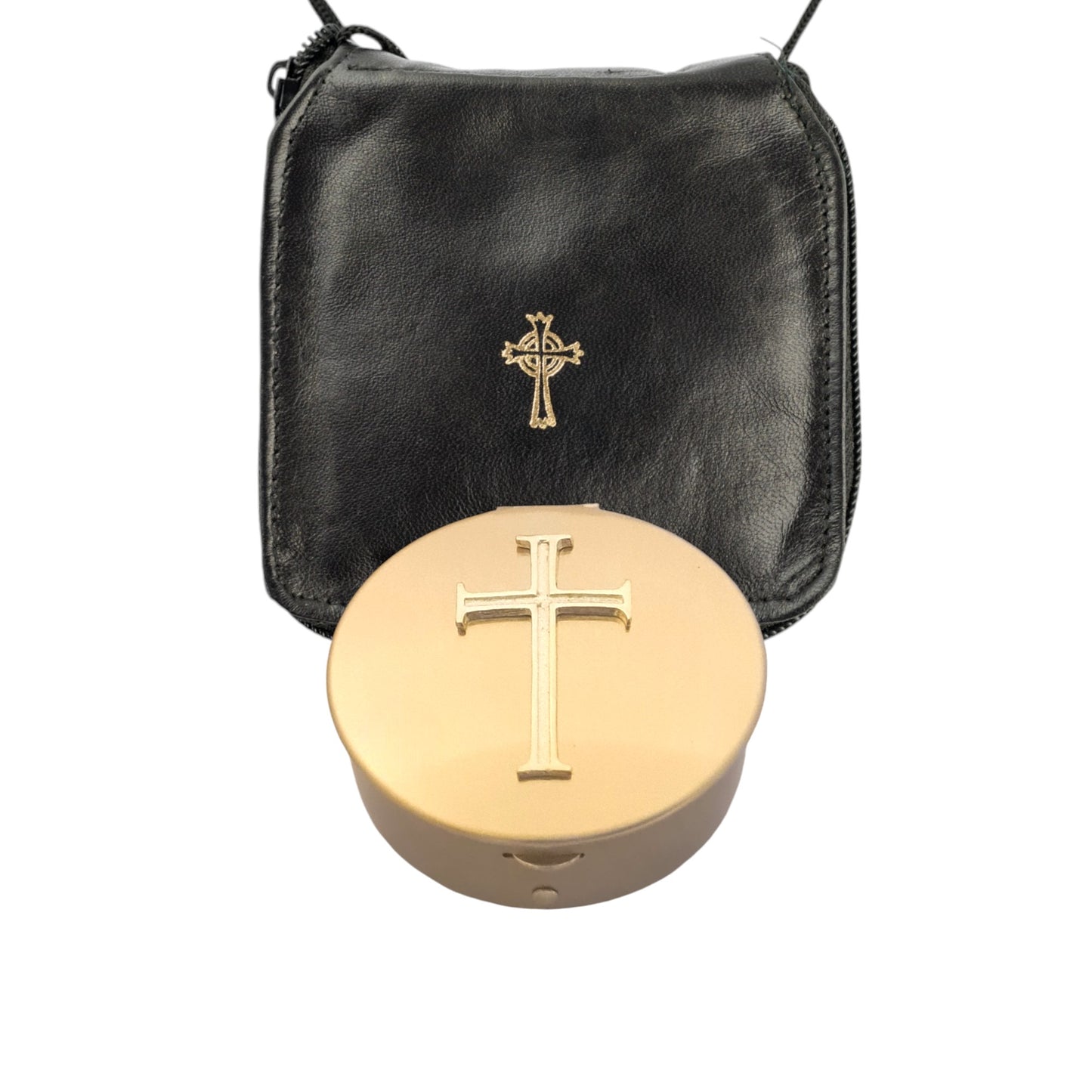 Polished Gold Latin Cross Pyx (4 sizes)