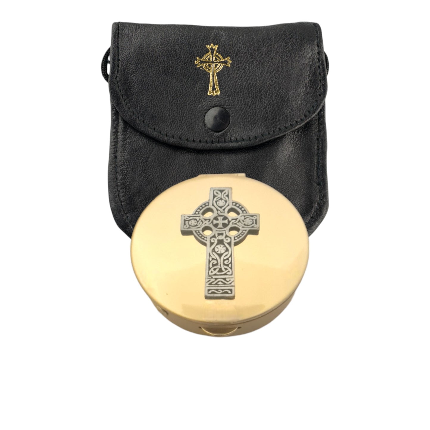 Gold Celtic Cross Pyx - 50mm