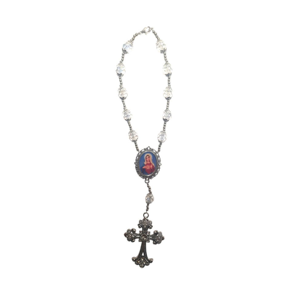 Immaculate Heart Car Rosary (free shipping)