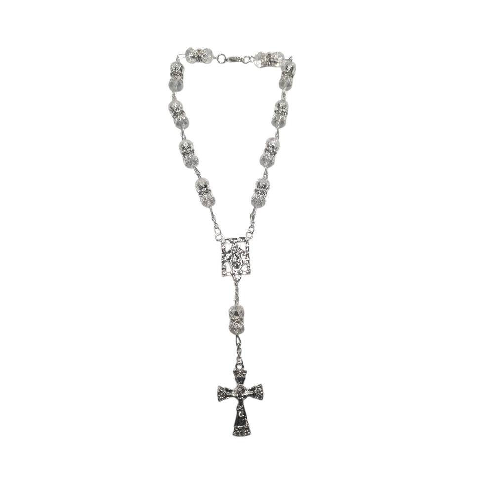 Silver Car Rosary (free shipping)