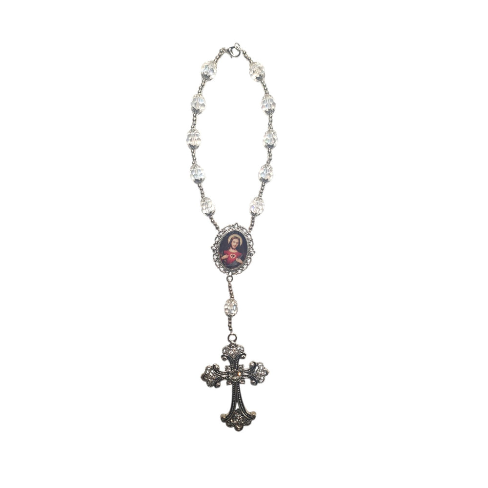 Sacred Heart Car Rosary (free shipping)