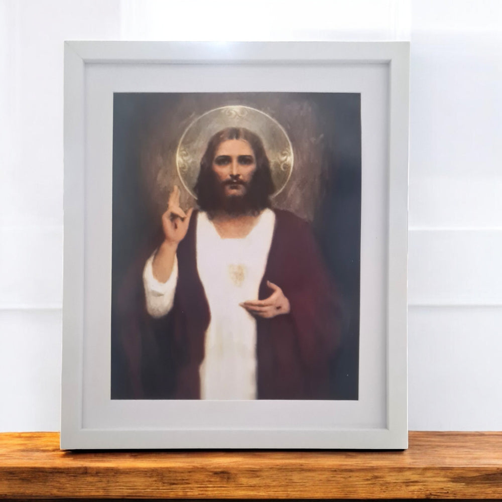 Sacred Heart 3- white frame