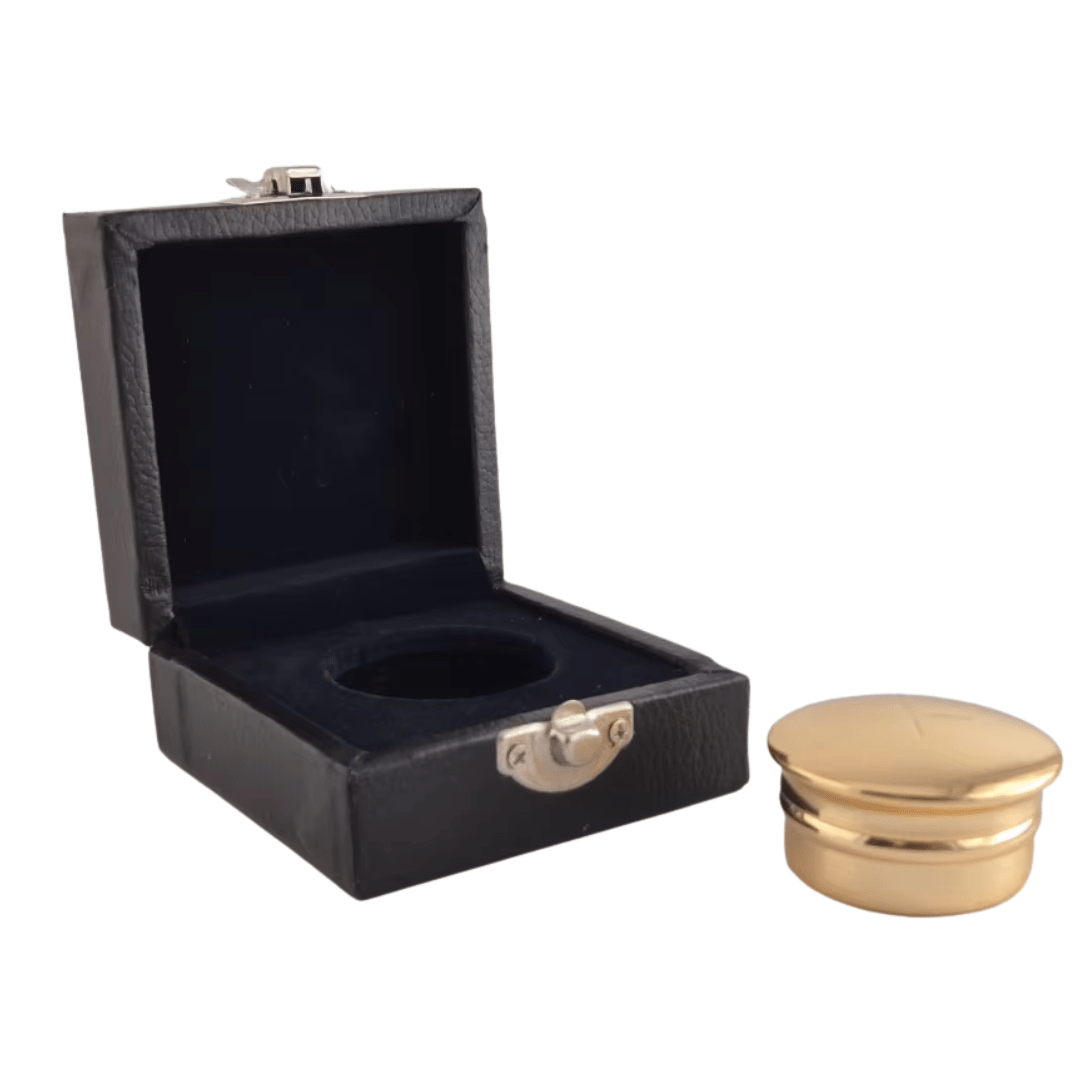 24K Gold-Plated Brass Pyx with Presentation Case - JMJ Catholic Products#variant
