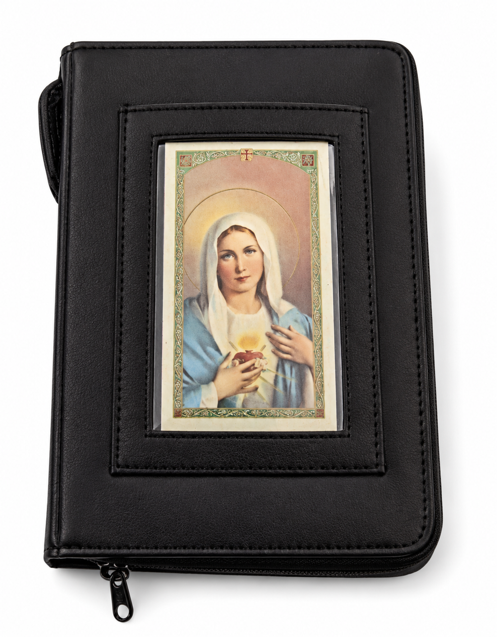 Premium Genuine Leather Breviary Missal Cover – Window Design