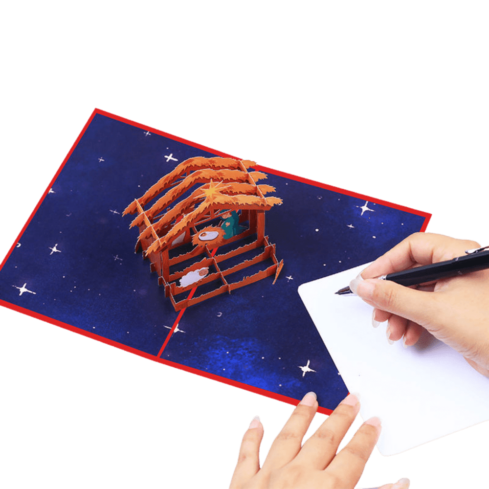 3D Pop-Up Nativity Christmas Card — Holy Family Display Scene - JMJ Catholic Productsvariant