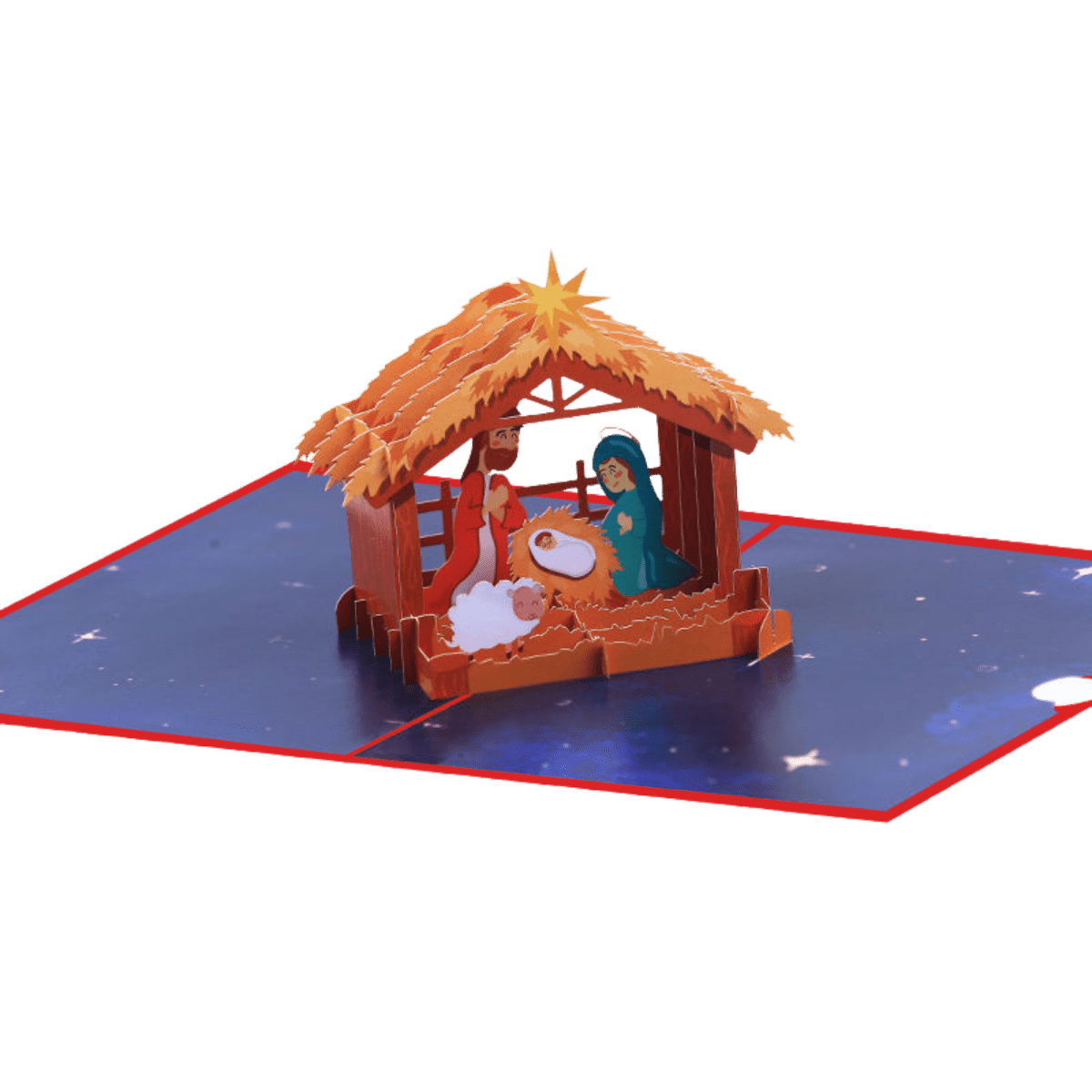 3D Pop-Up Nativity Christmas Card — Holy Family Display Scene - JMJ Catholic Productsvariant