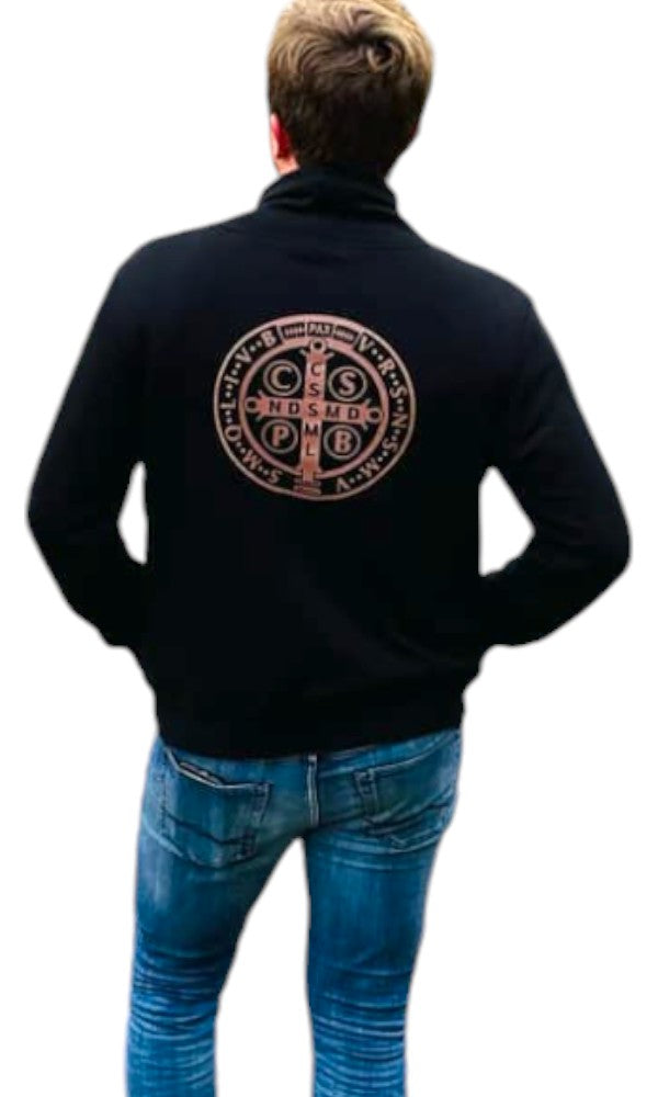 Saint Benedict - Latin Prayer Black sweater