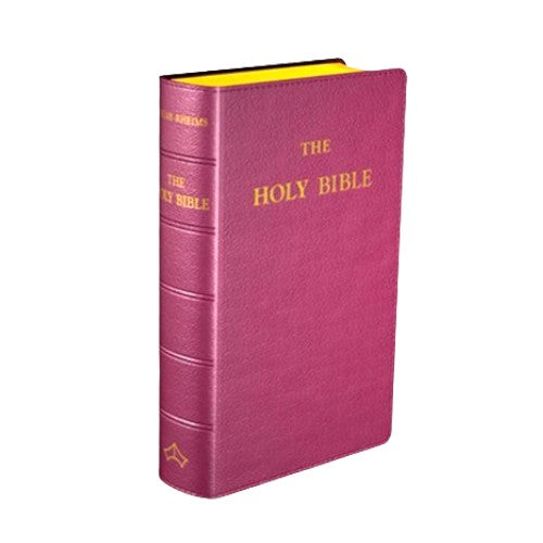 Douay-Rheims Pocket-Size Bible, Genuine Leather, Burgundy