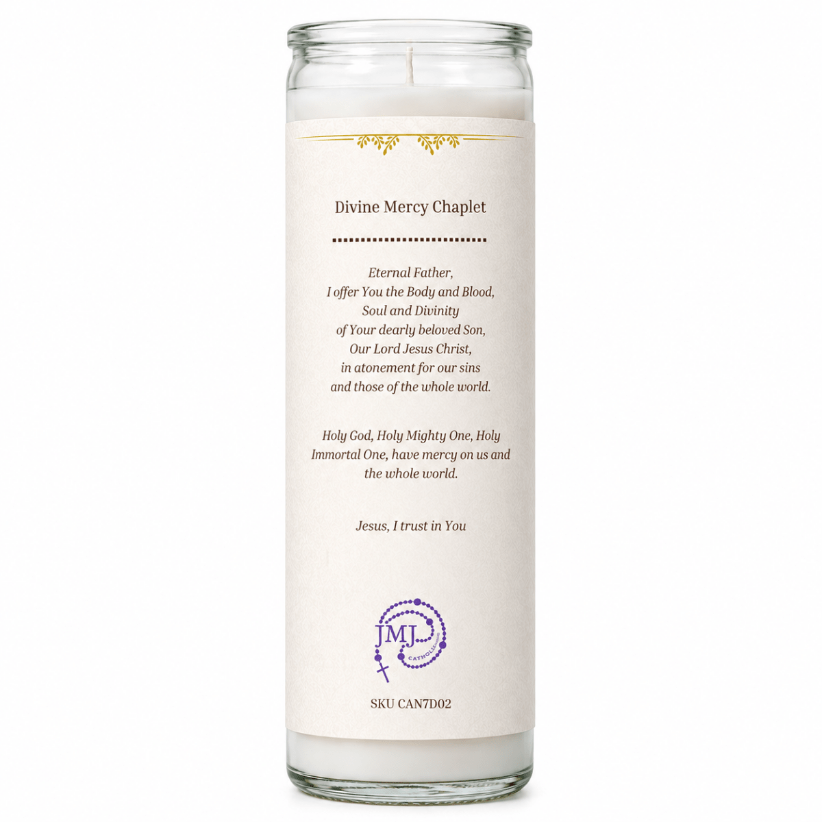 7-Day Divine Mercy Jesus Devotional Candle - JMJ Catholic Products#variant