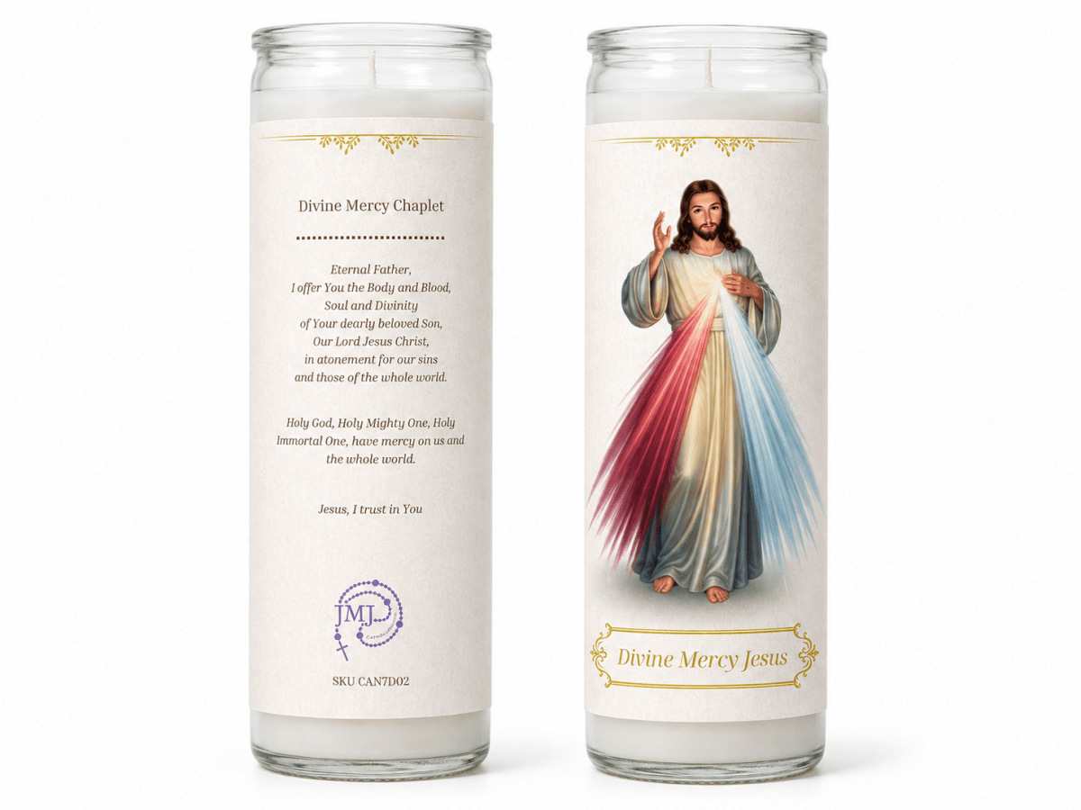 7-Day Divine Mercy Jesus Devotional Candle - JMJ Catholic Products#variant