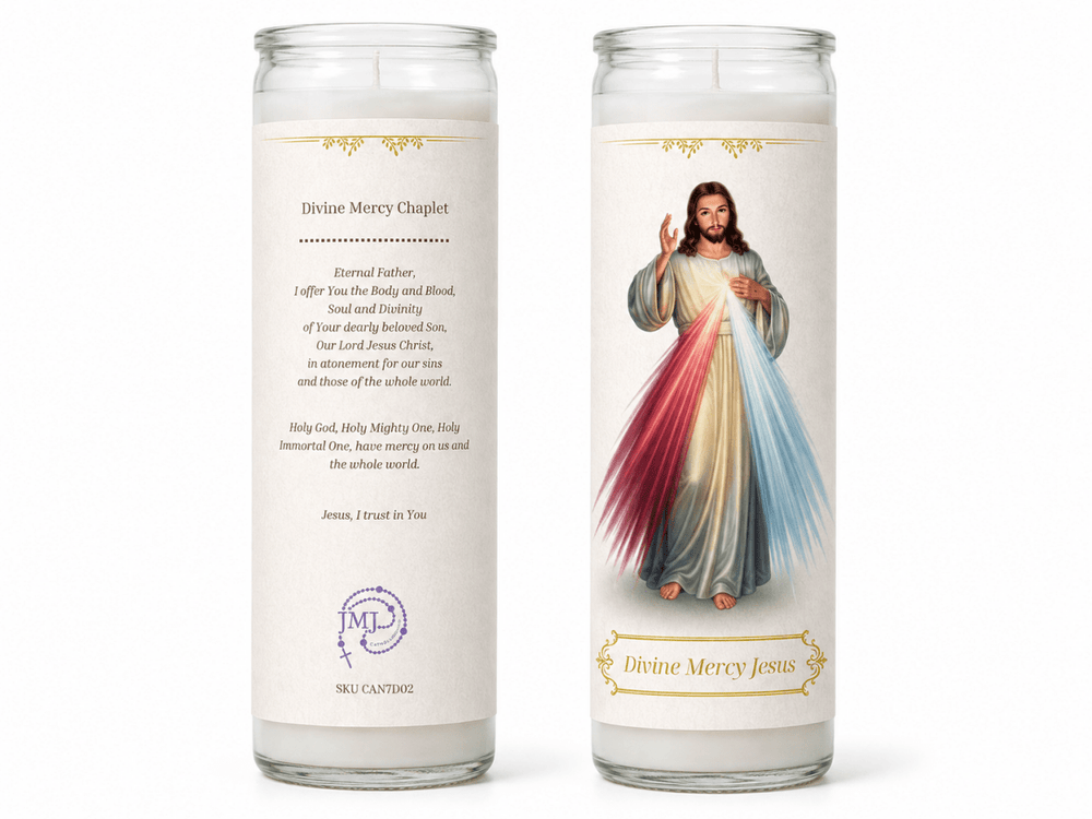 7-Day Divine Mercy Jesus Devotional Candle - JMJ Catholic Products#variant