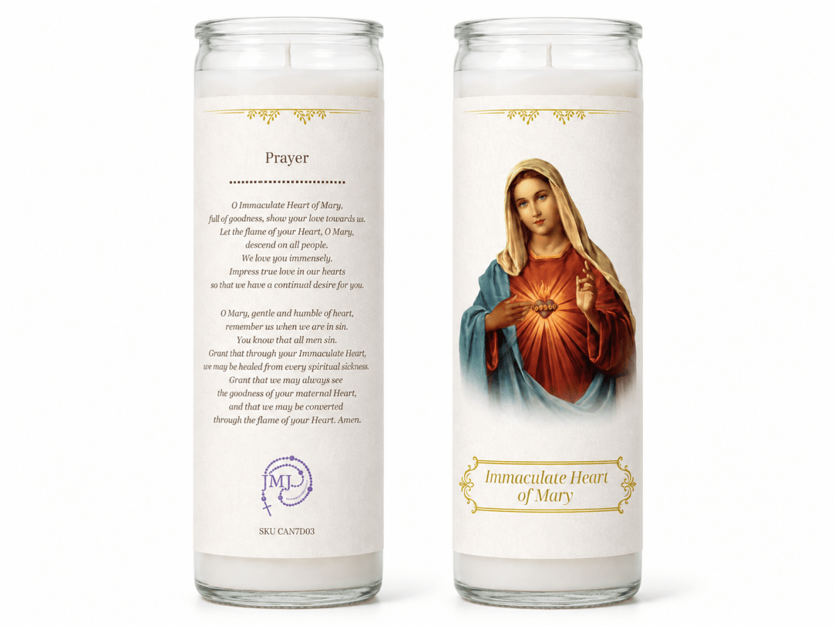 7-Day Immaculate Heart of Mary Devotional Candle - JMJ Catholic Products#variant