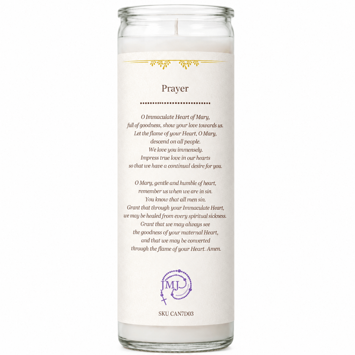 7-Day Immaculate Heart of Mary Devotional Candle - JMJ Catholic Products#variant