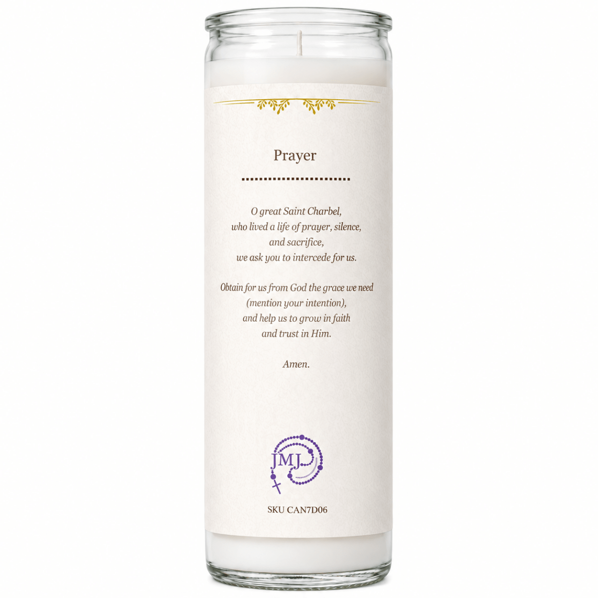 7-Day St Charbel Devotional Candle - JMJ Catholic Products#variant