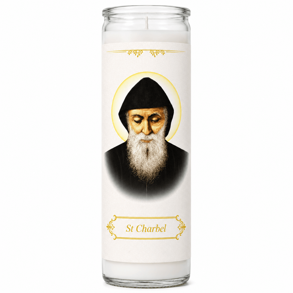 7-Day St Charbel Devotional Candle - JMJ Catholic Products#variant