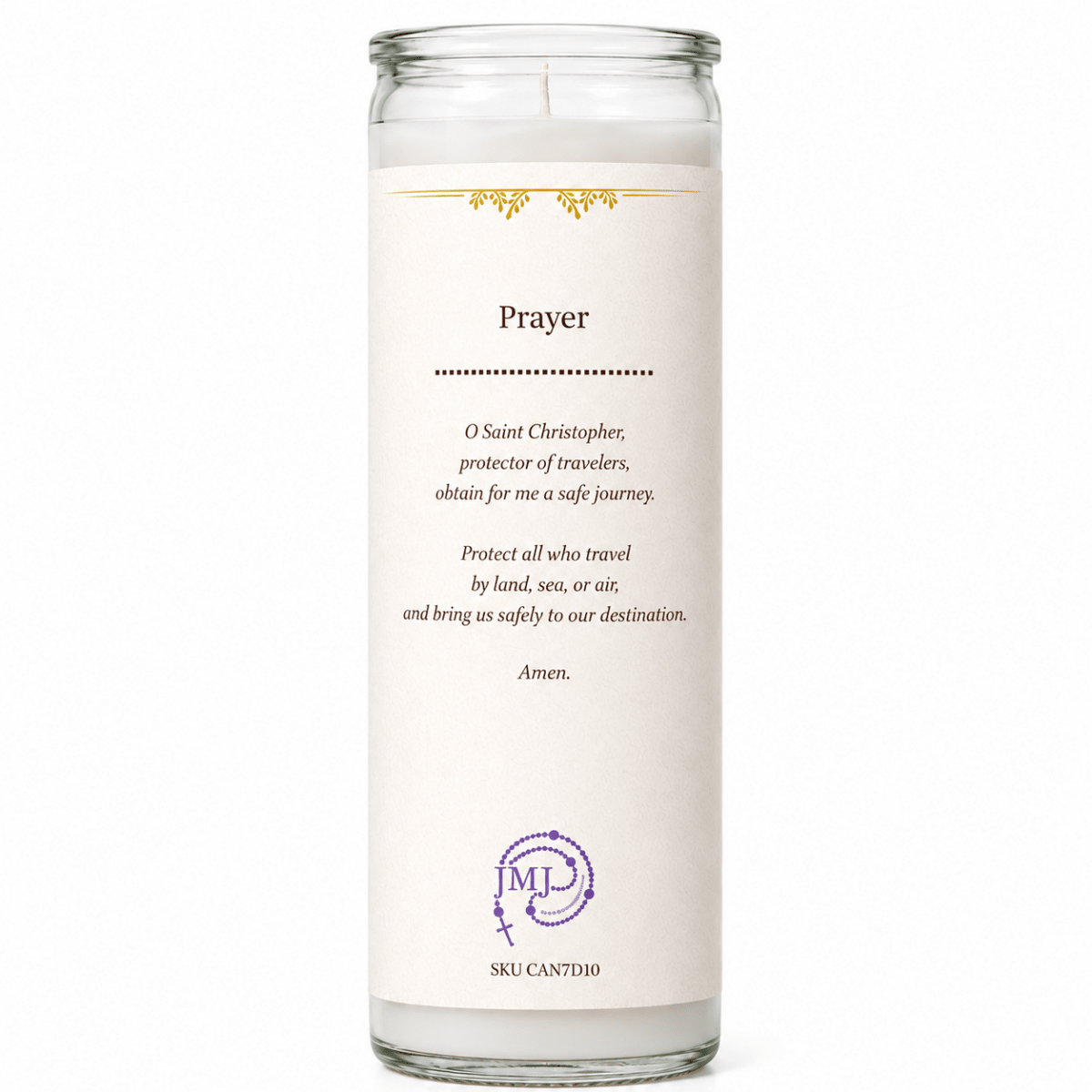 7-Day St Christopher Devotional Candle - JMJ Catholic Products#variant