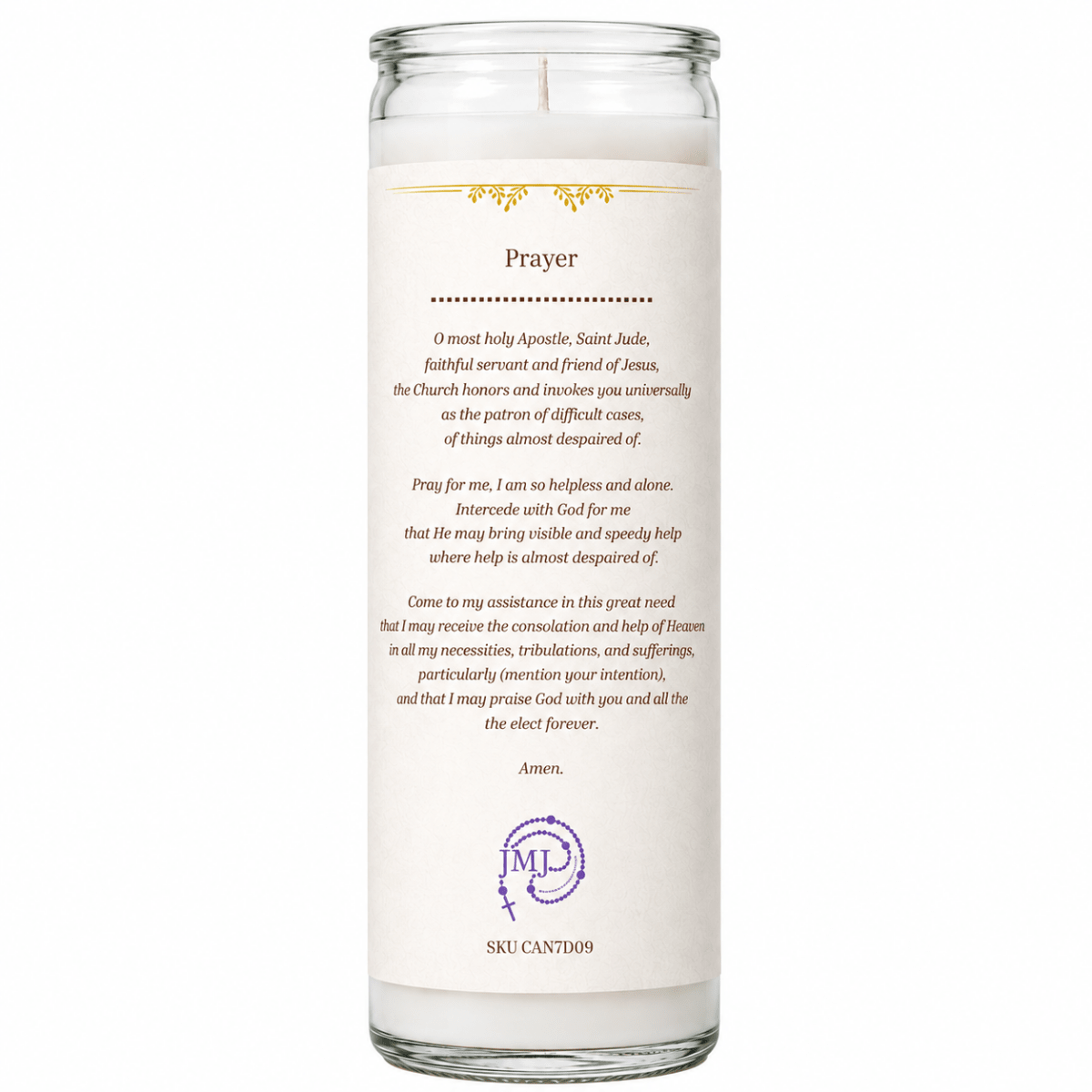 7-Day St Jude Thaddeus Devotional Candle - JMJ Catholic Products#variant